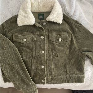 Green Corduroy Cropped jacket  • Wild Fable • L